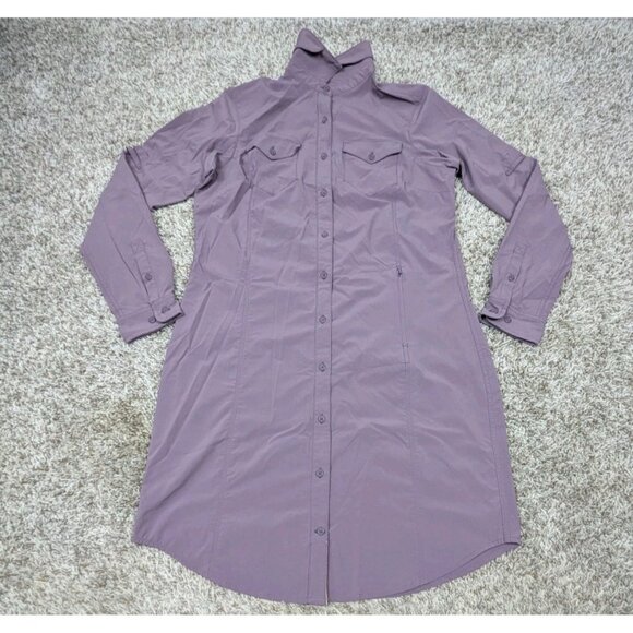 Duluth Dress Small Purple Duluthflex Sidewinder Roll Tab Sleeve Zip Pocket - Picture 1 of 7